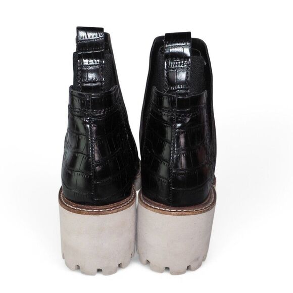 DV Dolce Vita Huey Rielle Lugged Chelsea Ankle Boots "Black Exotic" Women's 9.5 - Picture 5 of 11